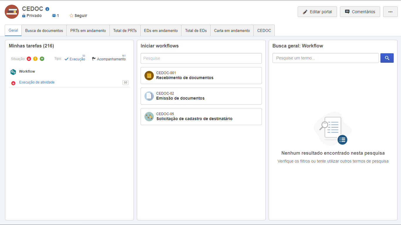 CEDOC – Entrada e Saída de Documentos Oficiais - Store SoftExpert